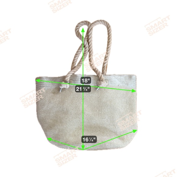 Woven Tote Bag with silver accent. - Picture 6 of 6